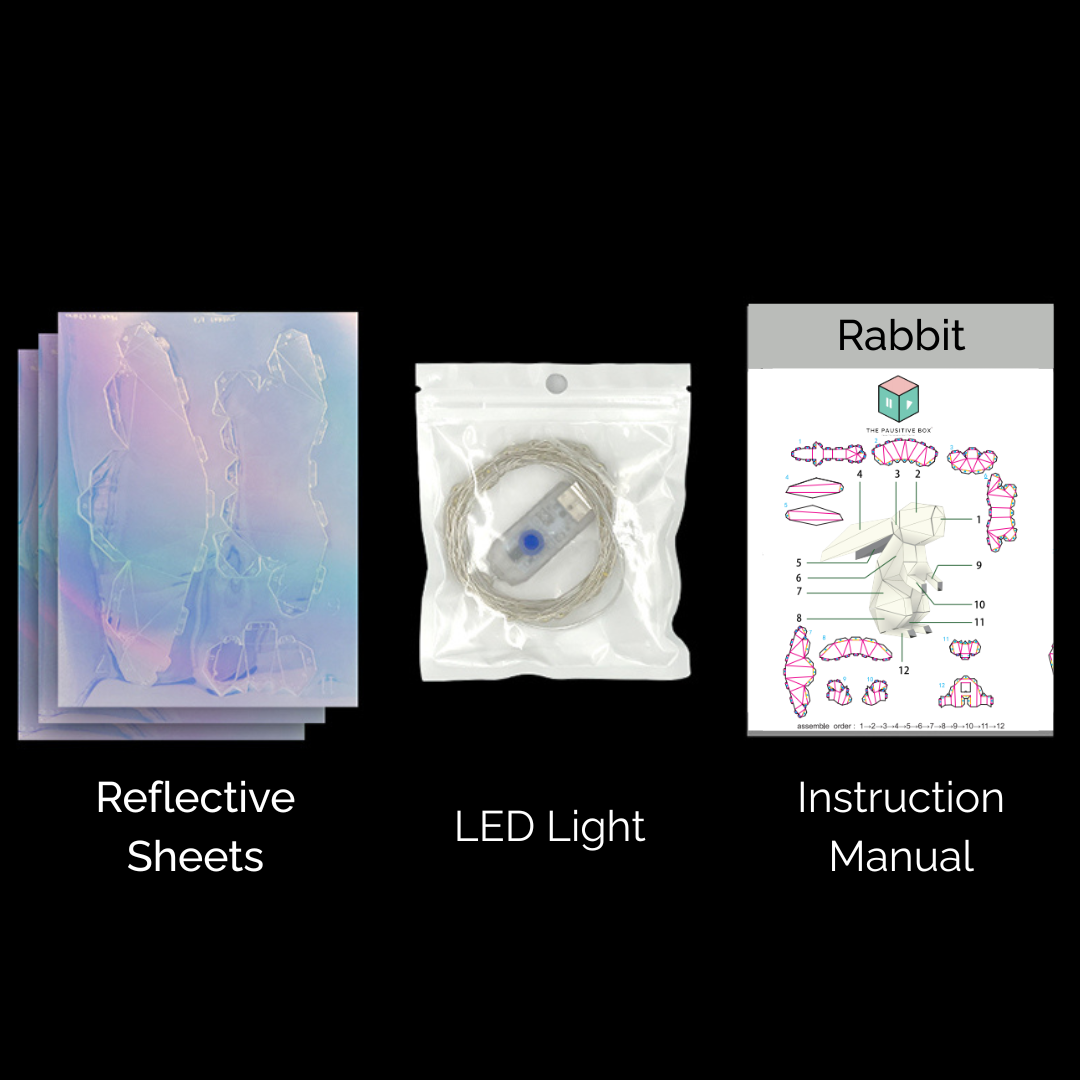 Origami Crystal Rabbit Lamp