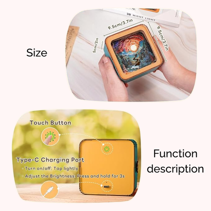 Wooden 3D Puzzle Night Light - Mysterious Forest