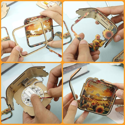 Wooden 3D Puzzle Night Light - Mysterious Forest