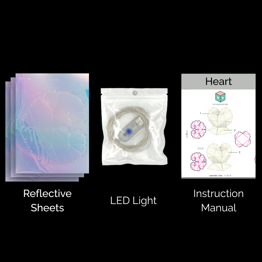 Origami Crystal Heart Lamp