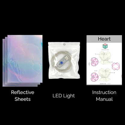 Origami Crystal Heart Lamp