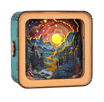 Wooden 3D Puzzle Night Light - Mysterious Forest