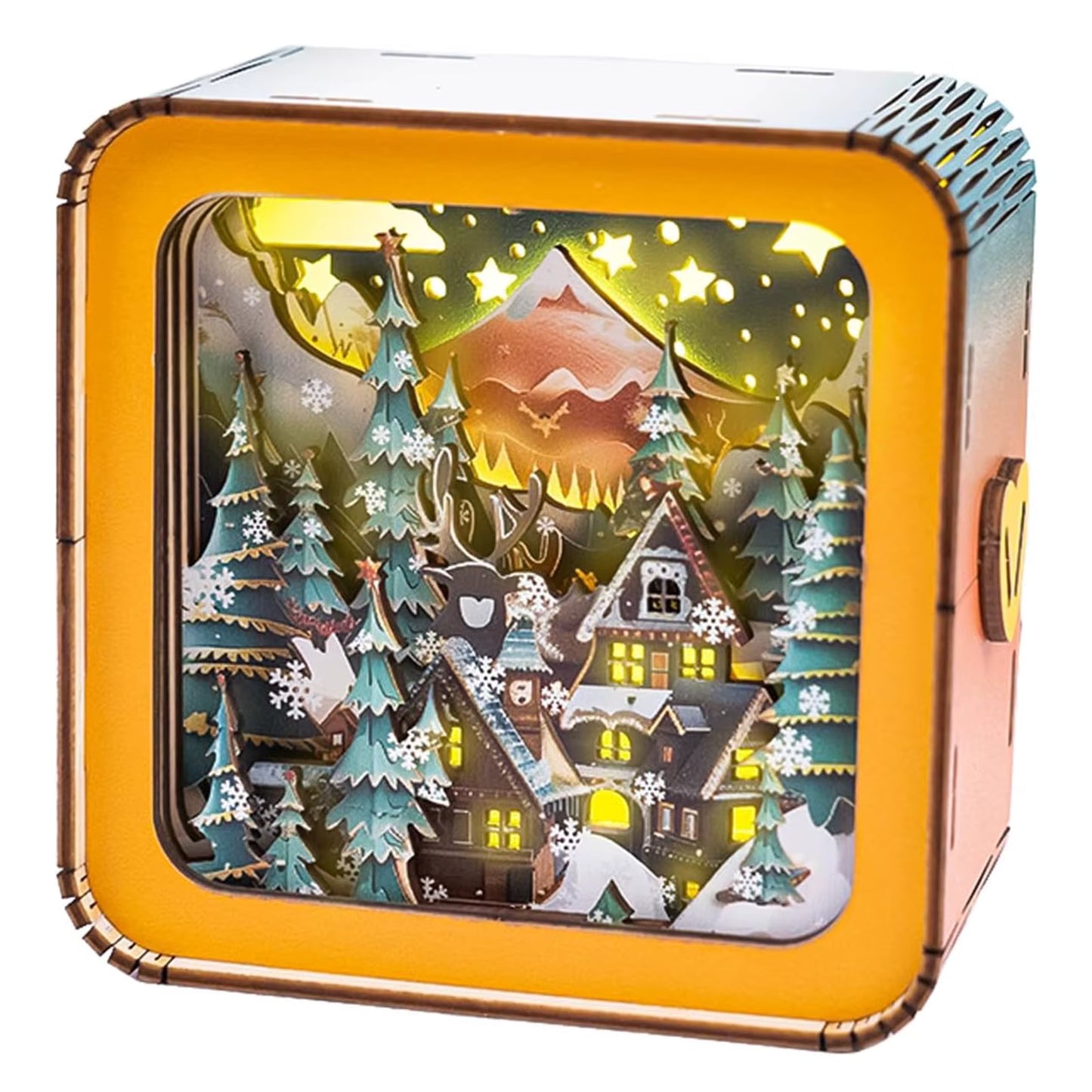 Wooden 3D Puzzle Night Light - Christmas Trees
